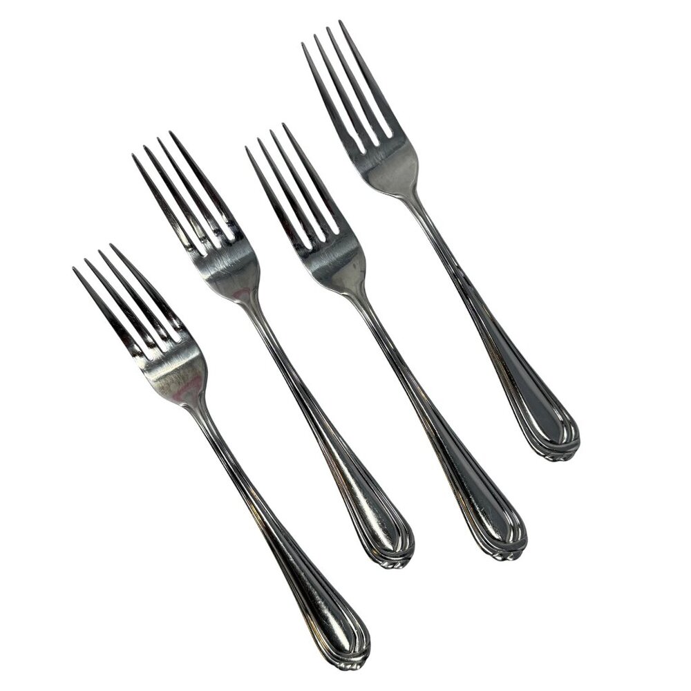 4‎ Vintage Dinner Forks OTTAWA Oneida Stainless Steel Flatware, vintage flatware